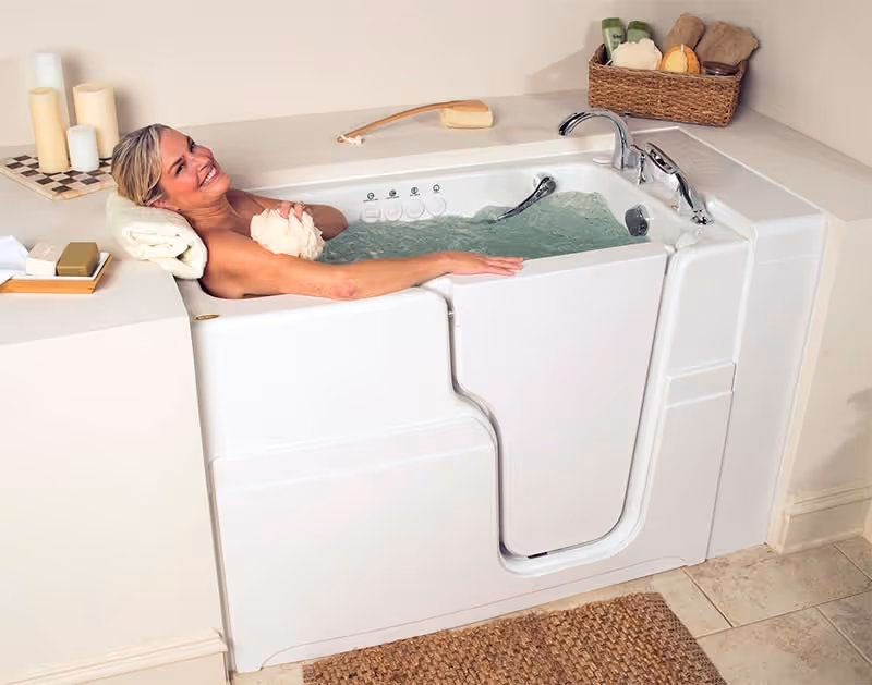 Enjoy Hydrotherapy in a Walk-In Tub