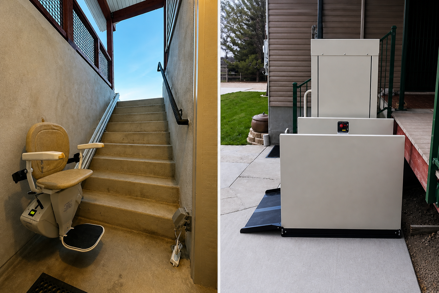 Outdoor Stairlifts vs. Vertical Platform Lifts for Exterior Access