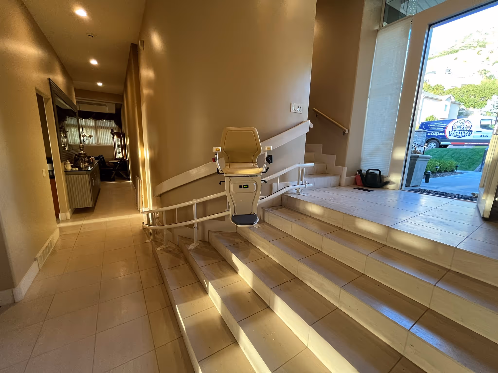 Curved Stairlift Install in Holladay, UT
